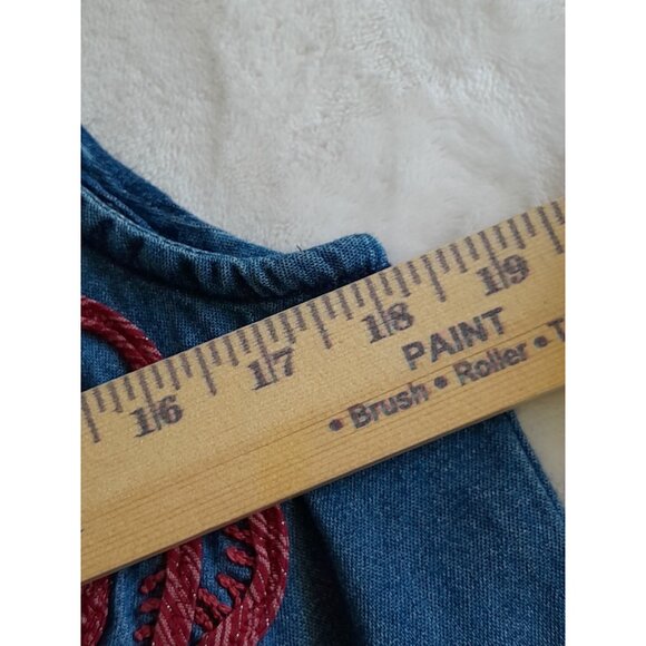 VTG Bobbie Brooks Small 4/6 Soutache Embroidered Cowgirl Sleeveless Denim Vest - Picture 6 of 6